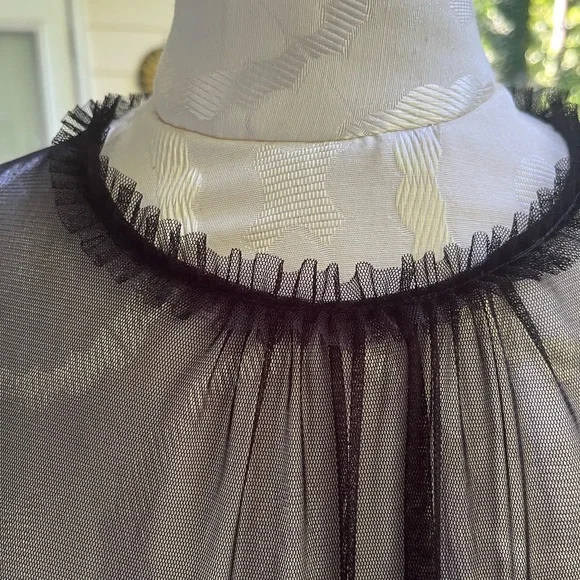 Boden Black Flutter Sleeve Maxi Gown. Size 14R. NWT. - Picture 4 of 11